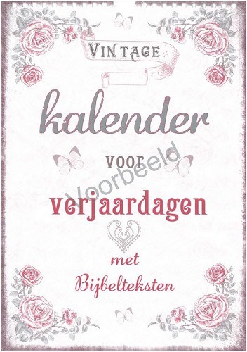 Vintage verjaardagskalender