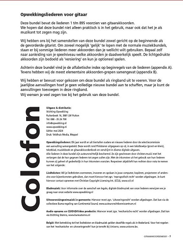 Opwekkingsliederen Gitaarakkoordenboek aanvulling