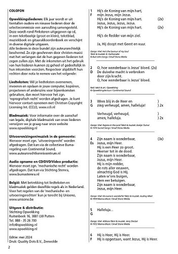 Opwekkingsliederen Groteletterboek Tekst compleet