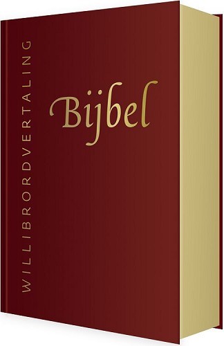 Bijbel (Willibrordvertaling) in leer met goudsnee, rits en koker (rood)