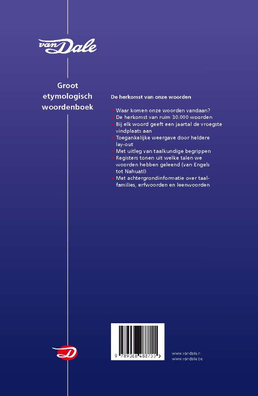 Van Dale Groot etymologisch woordenboek