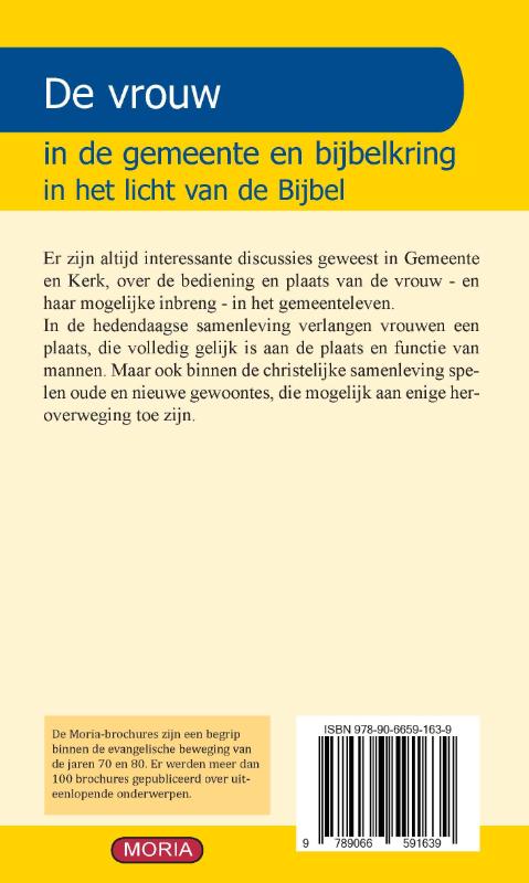 De vrouw in de gemeente en bijbelkring