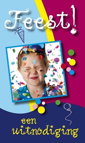 Feest! Een uitnodiging / folder set 25 ex