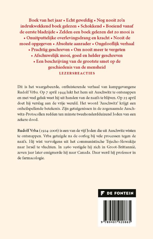 Ik ontsnapte uit Auschwitz