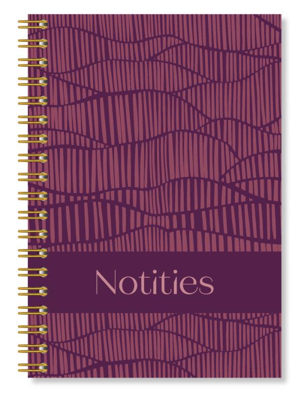 Terdege notitieboek paars incl. posters met (Bijbel)teksten