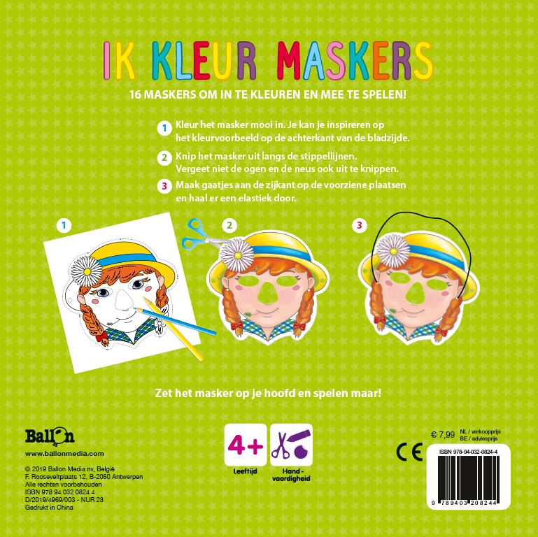 Ik kleur maskers (groen)