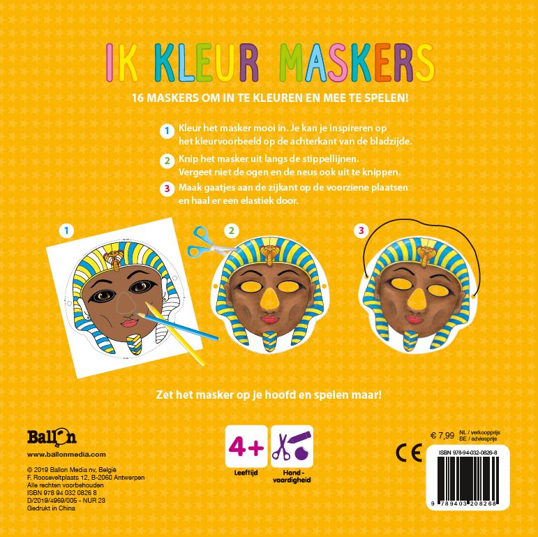 Ik kleur maskers (oranje)