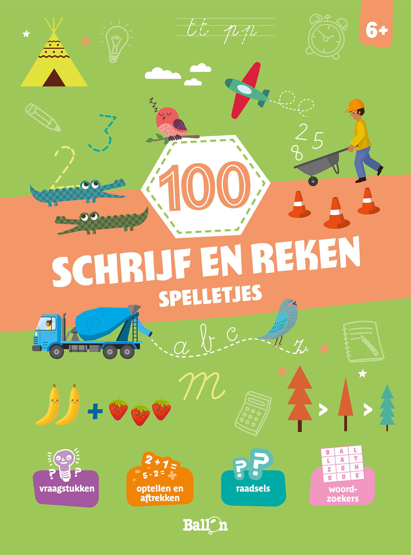 100 schrijf- en rekenspelletjes – 6+