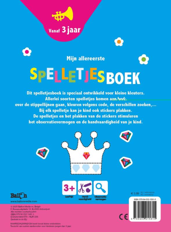 Mijn allereerste spelletjesboek 3+ maan