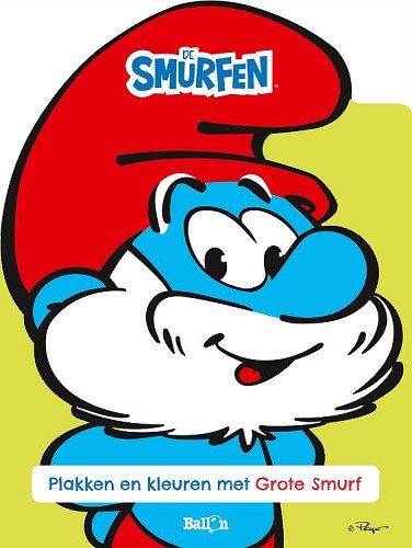 Plakken en kleuren met Grote Smurf