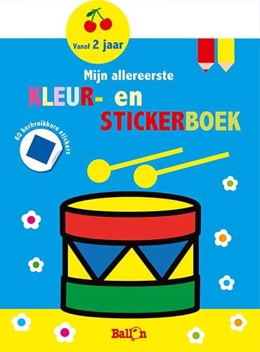 Mijn allereerste kleur- en stickerboek (trommel)