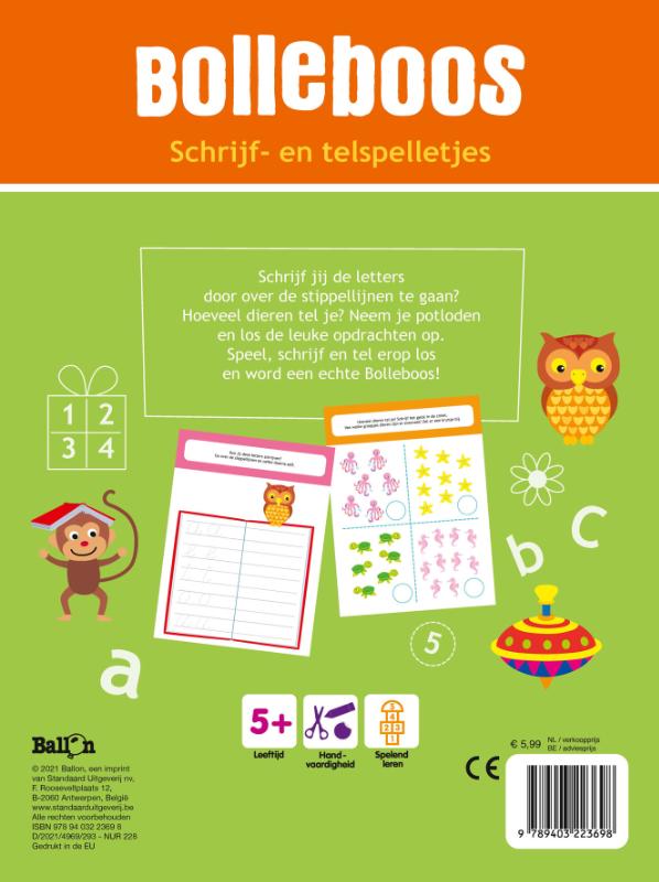 Schrijf- en telspelletjes 5+