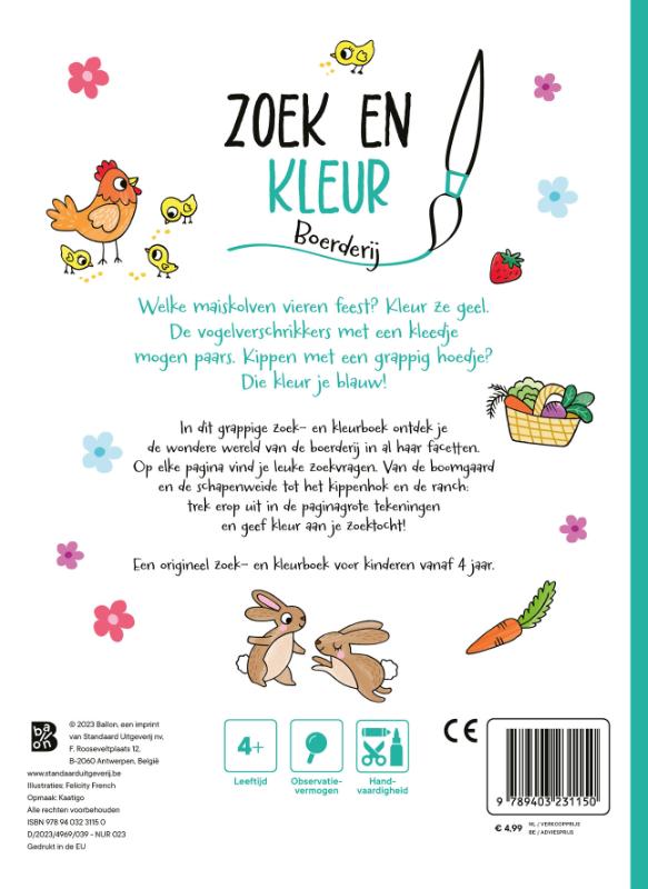 Zoek en kleur: boerderij
