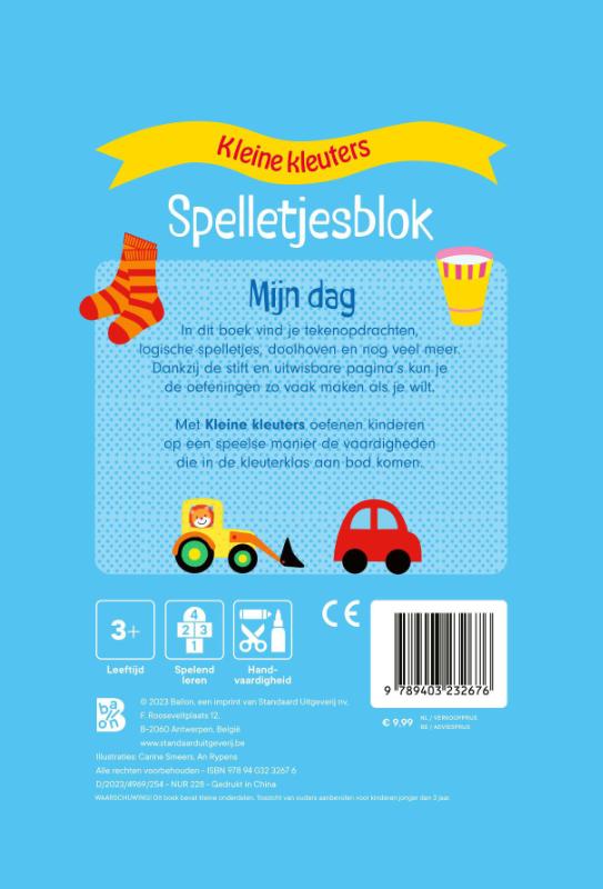 Spelletjesblok met viltstift 3+ Mijn dag