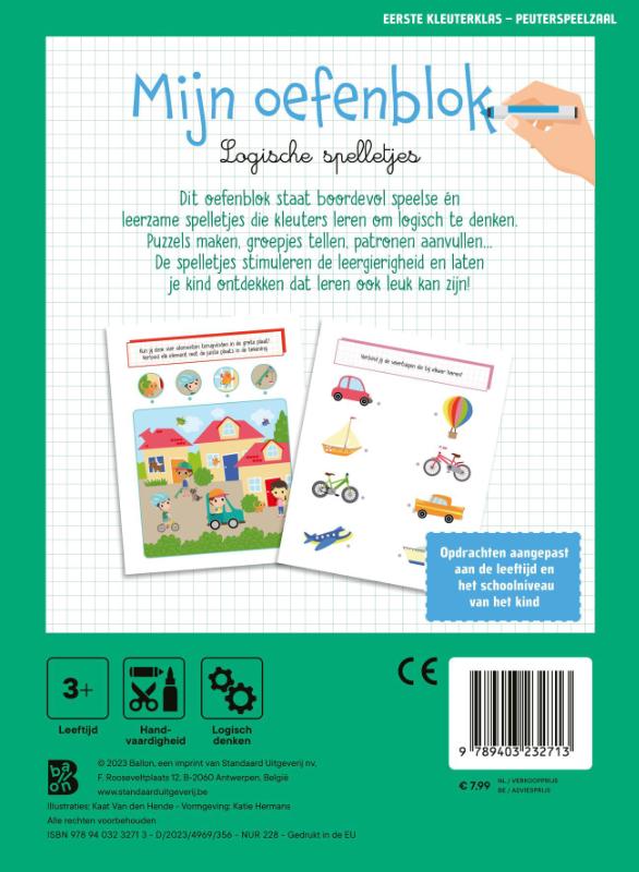 Mijn oefenblok: Logische spelletjes (Eerste kleuterklas – Peuterspeelzaal)