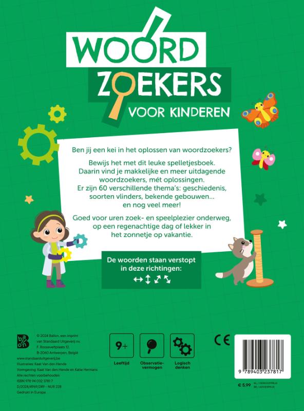 Woordzoekers voor kinderen – 9+