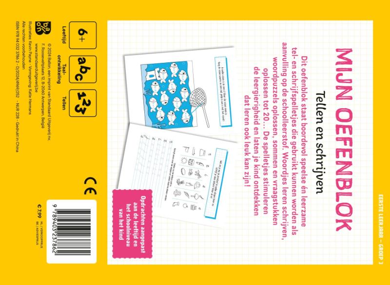 Mijn oefenblok: Tellen en schrijven