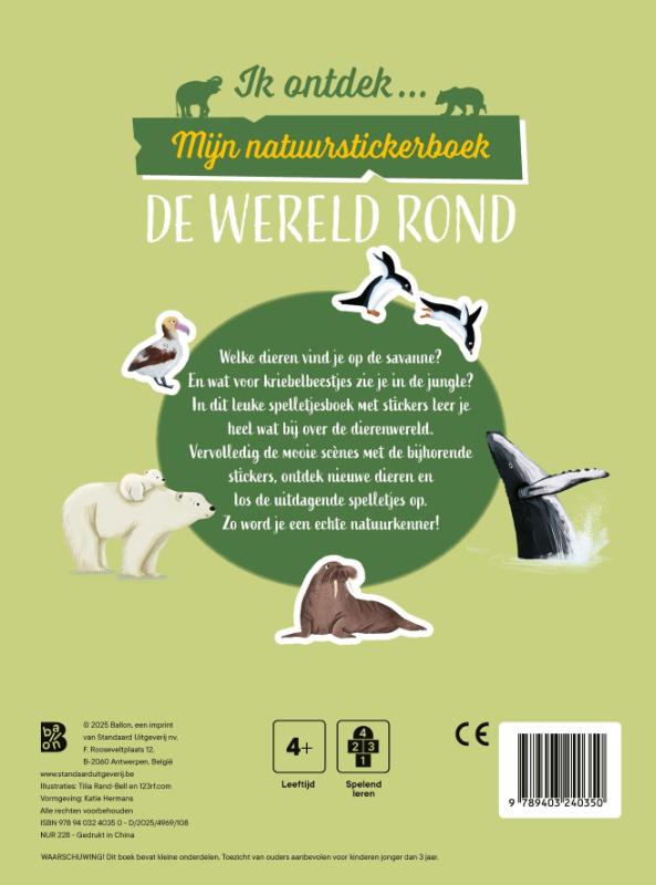 Ik ontdek: Mijn natuurstickerboek: De wereld rond - Afbeelding 2