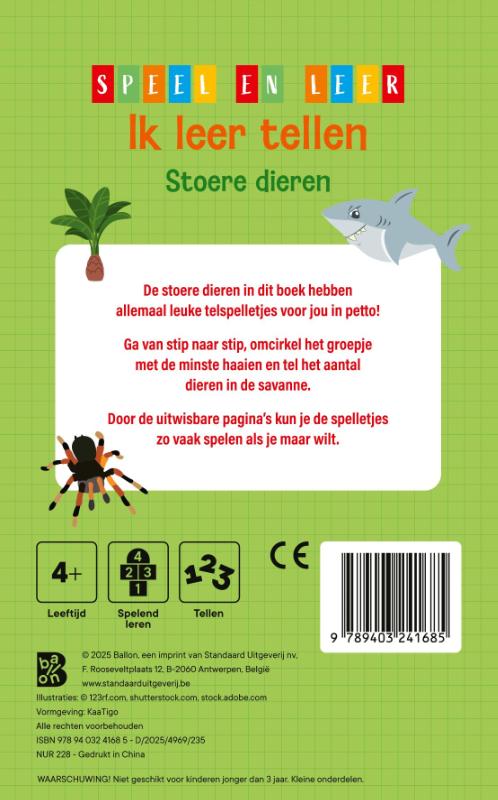 Ik leer tellen - Stoere dieren - Afbeelding 2