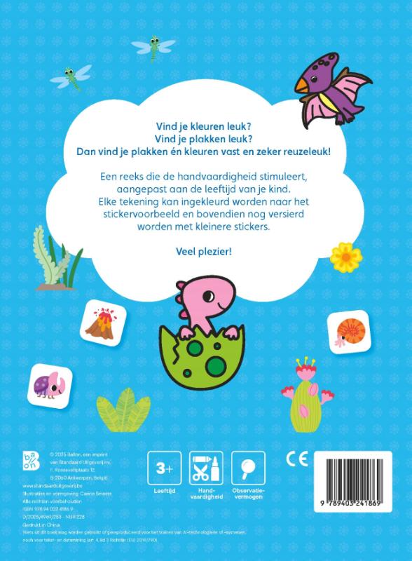 Plak en kleur Dino’s