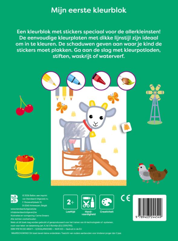 Mijn eerste kleurblok: Boerderijdieren