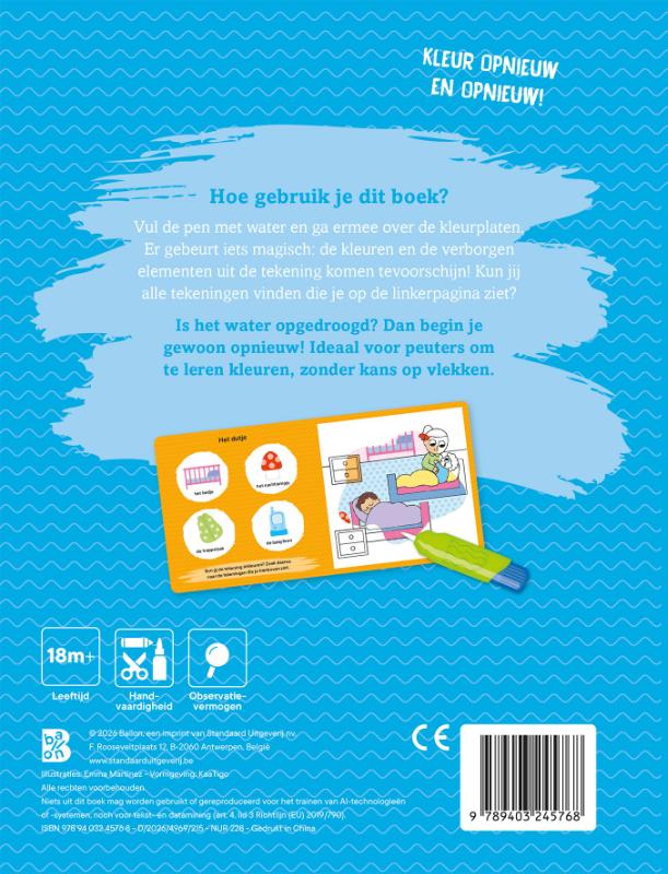 Kleuren met water voor de kleintjes: In de crèche