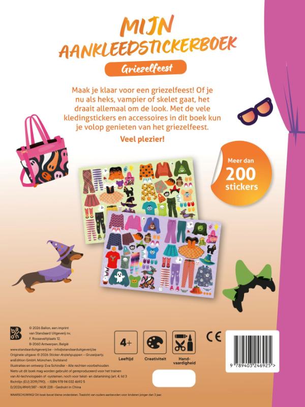 Mijn aankleedstickerboek: Griezelfeest