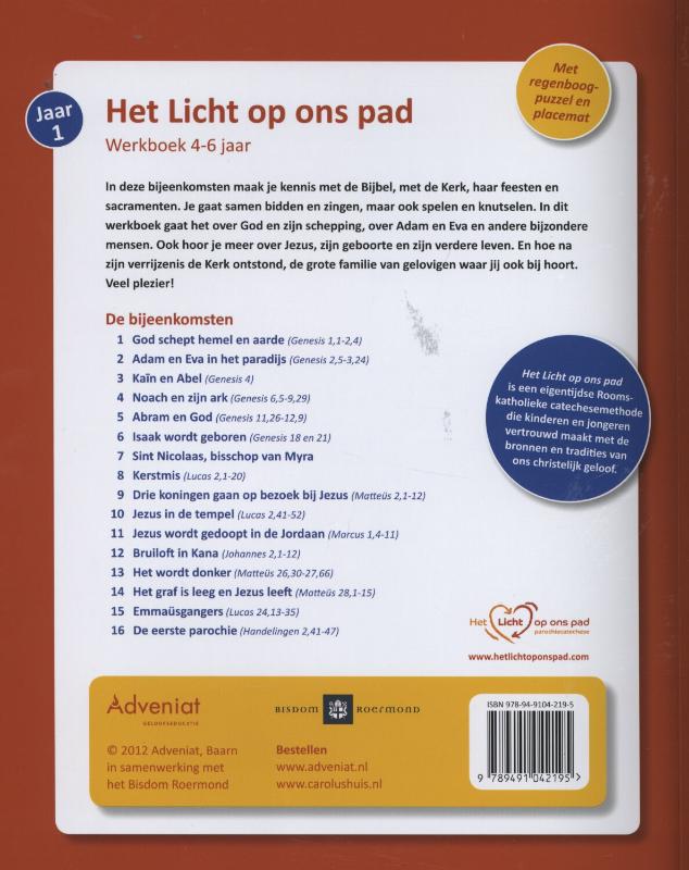 Het licht op ons pad 4- – Werkboek 4-6 jaar