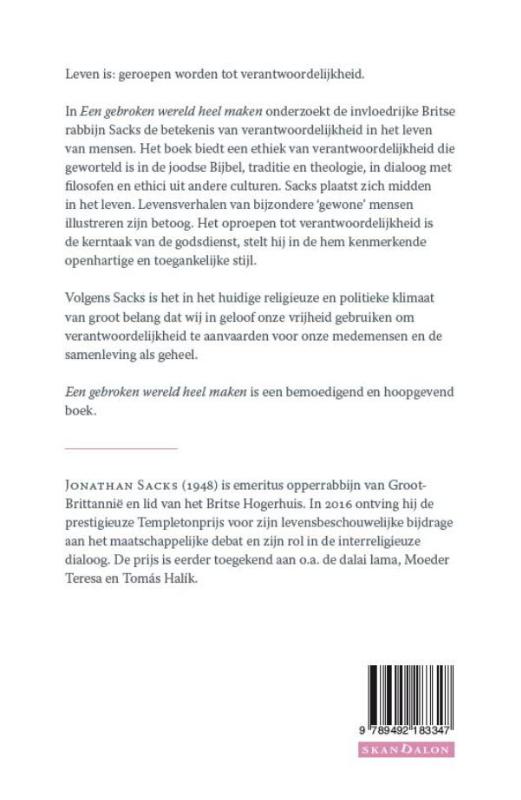 Een gebroken wereld heel maken