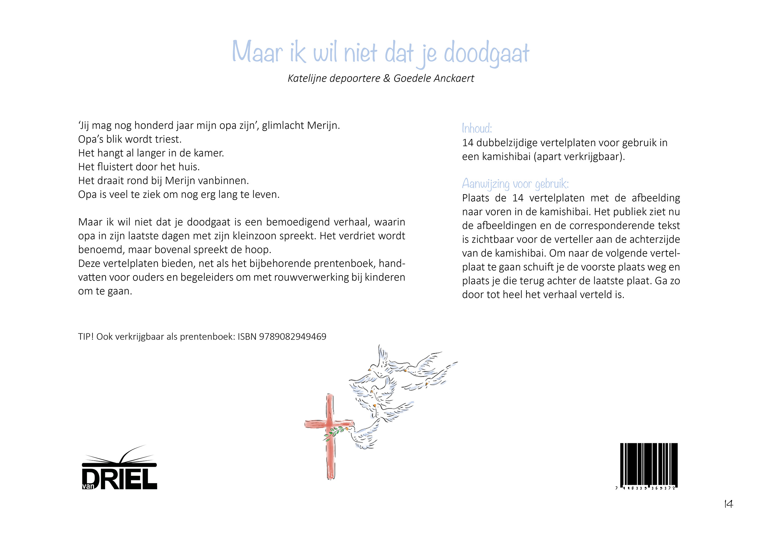 Maar ik wil niet dat je doodgaat kamishibai vertelplaten