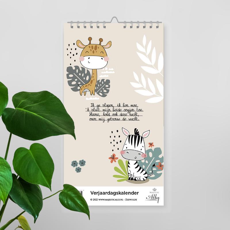 Verjaardagskalender ‘Ik ga slapen, ik ben moe’