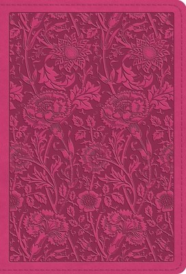 ESV Large Print Compact Bible, Red Letter (Trutone, Berry, Floral Design)