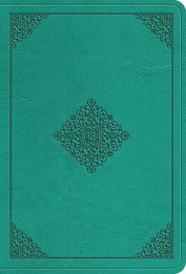 ESV Value Large Print Compact Bible (Trutone, Teal, Ornament Design)