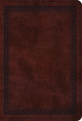 ESV Value Large Print Compact Bible (Trutone, Mahogany, Border Design)